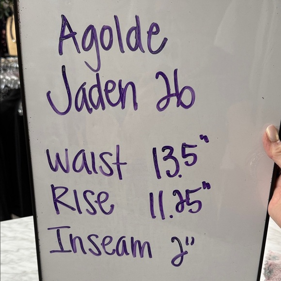 Agolde Jaden Denim Cut Off Shorts Size 26 - Picture 2 of 7